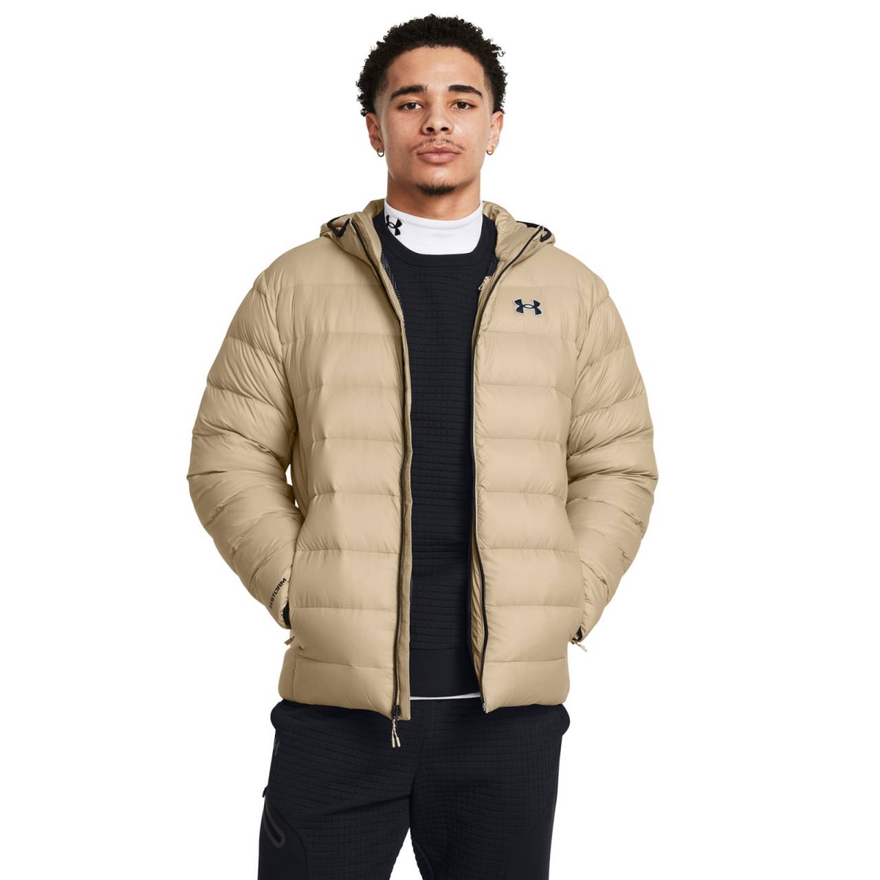 Under armour legend down hooded jacket xl.