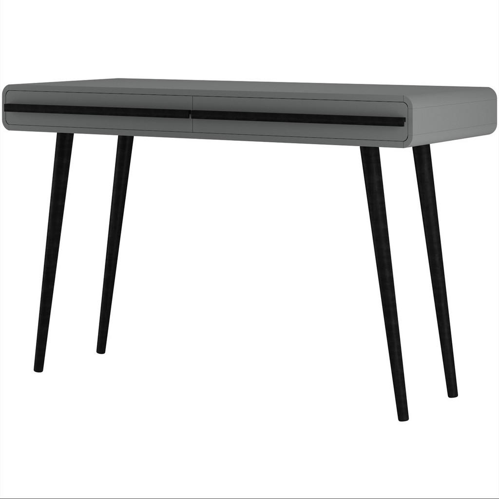 MID.YOU PÍSACÍ STÔL, čierna, farba duba, 50/120/77 cm.