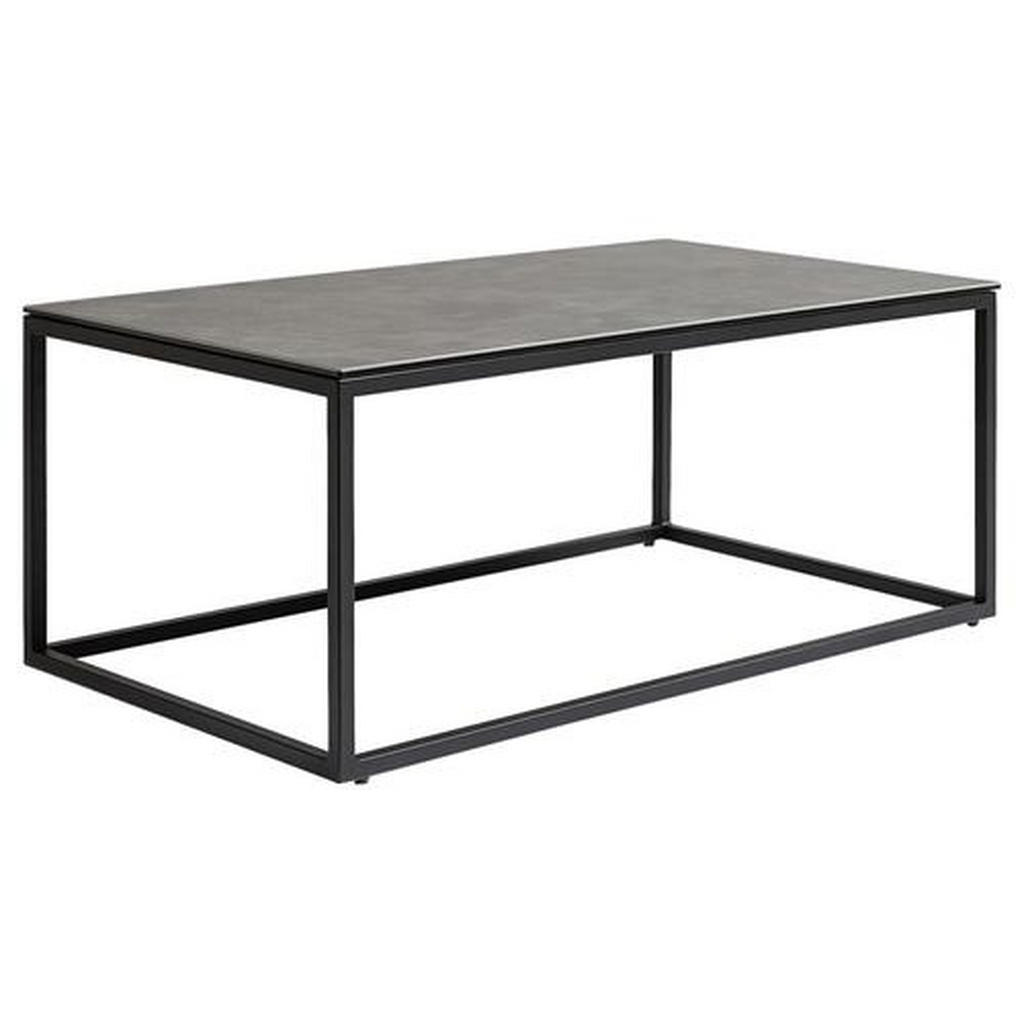 Novel KONFERENČNÝ STOLÍK, sivá, čierna, kov, sklo, keramika, 100/60/42 cm.