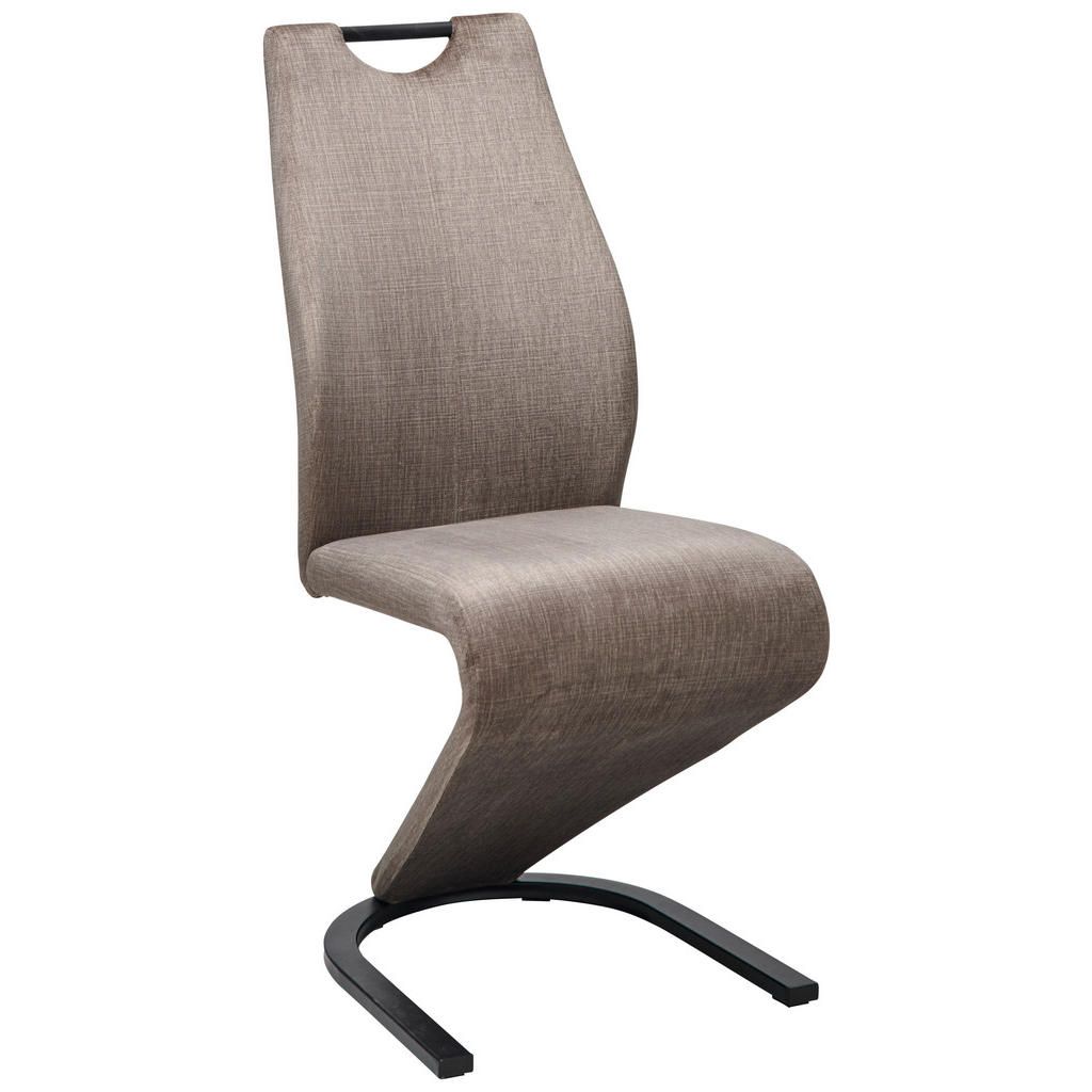 MID.YOU STOLIČKA S PRUŽNÝM PODNOŽÍM, tkaná textília, čierna, taupe.