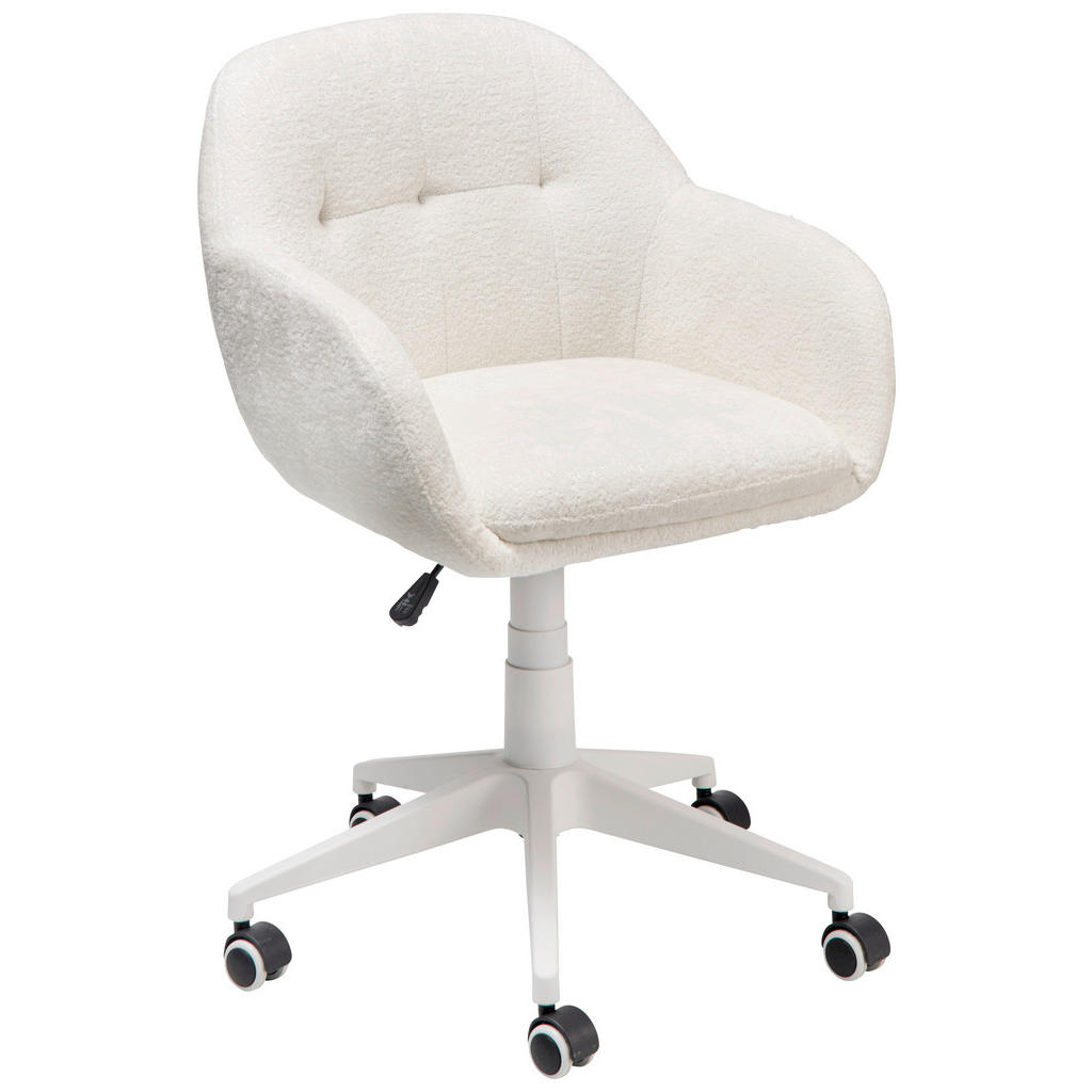 MID.YOU OTOČNÁ STOLIČKA, buklé, biela.