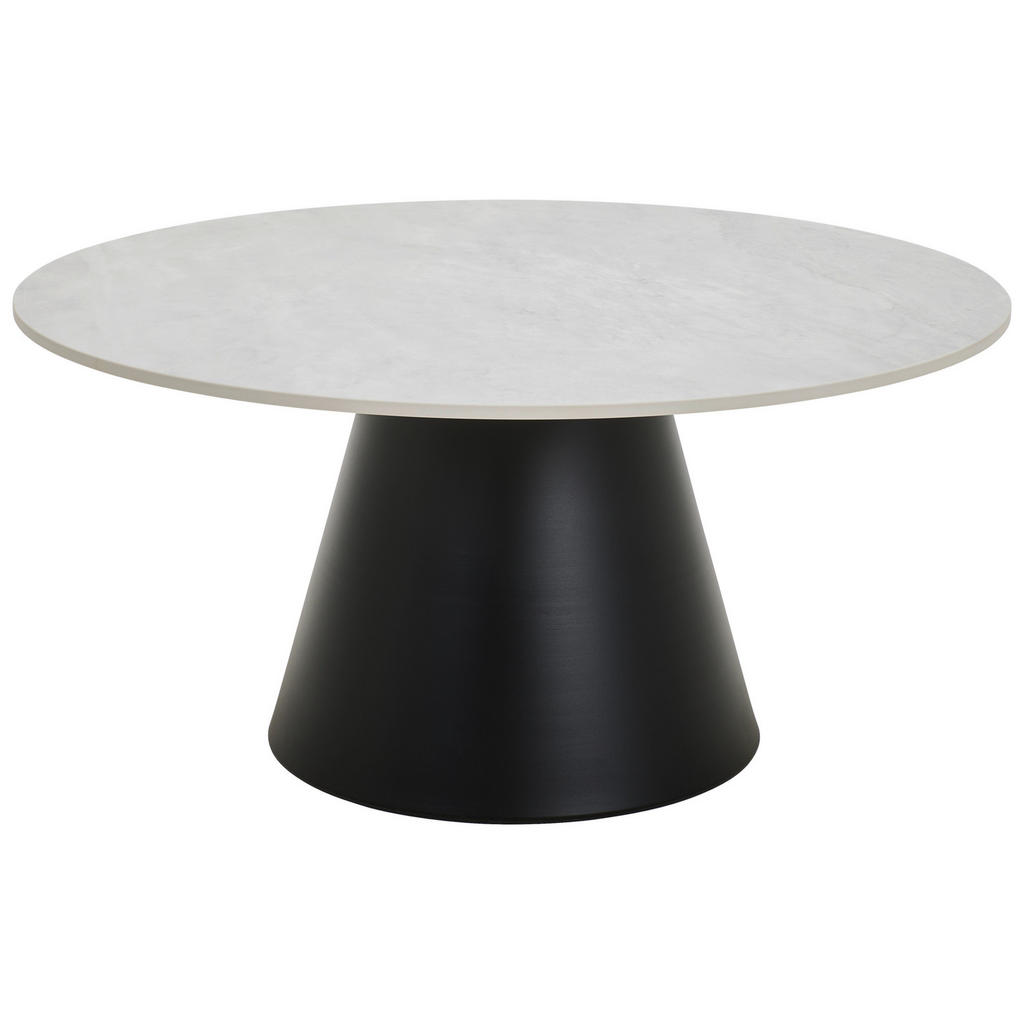 MID.YOU KONFERENČNÝ STOLÍK, čierna, svetlosivá, kov, keramika, 80/80/39 cm.