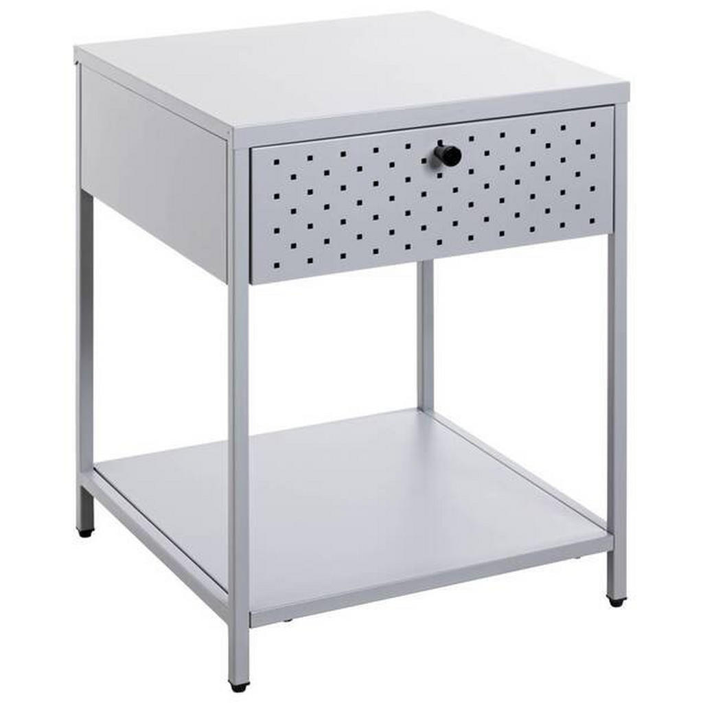 NOČNÝ STOLÍK, sivá, 40/53/40 cm.