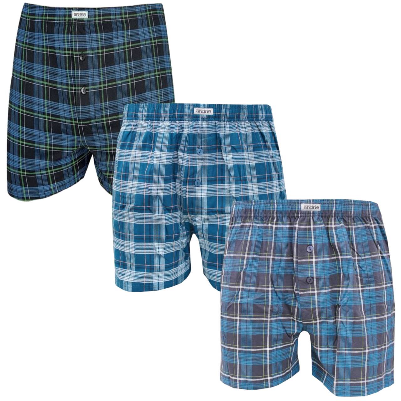 3PACK Herren Boxershorts Andrie mehrfarbig (PS 5657) XXL.
Ergänzen Sie Ihre Garderobe um ein bequemes und stilvolles Stück.
Hochwertiges Material für ganztägigen Komfort
Die Andrie-Shorts sind aus 100 % Baumwolle gefertigt, die weich und atmungsaktiv ist.
Elegantes Design und bequeme Passform
Die Shorts haben subtile Muster in verschiedenen Farben, die Ihrer Garderobe einen modernen und originellen Look verleihen.
Warum eine Andrie-Shorts?

Das Material aus 100% Baumwolle sorgt für Weichheit und Komfort.


Klassische , lockere Passform für maximalen Komfort.


Dezentes Design, das für jede Gelegenheit geeignet ist.

Andrie bietet tschechische Unterwäsche für Männer, die wissen, was sie wollen
Die Herren-Shorts Andrie zeichnen sich durch ihre angenehmen Materialien und die Qualität der Verarbeitung aus.
Pflege von Andrie's Shorts
Befolgen Sie diese einfachen Schritte, um die Qualität und den Komfort Ihrer Shorts zu erhalten:

Wäscherei: Waschen Sie es bei maximal 40 °C mit Feinwaschmitteln, damit das Material weich und die Muster intensiv bleiben.


Trocknen: Trocknen Sie die Shorts nicht im Trockner, wir empfehlen, sie an der Luft trocknen zu lassen.


Bügeln: Für ein glattes Aussehen können Sie die Shorts bei niedriger Temperatur bügeln.

Tip: Werden Sie mit den Tipps in unserem Artikel zum Experten für die Pflege von Dessous und geben Sie Ihren Lieblingsstücken die Pflege, die sie verdienen.