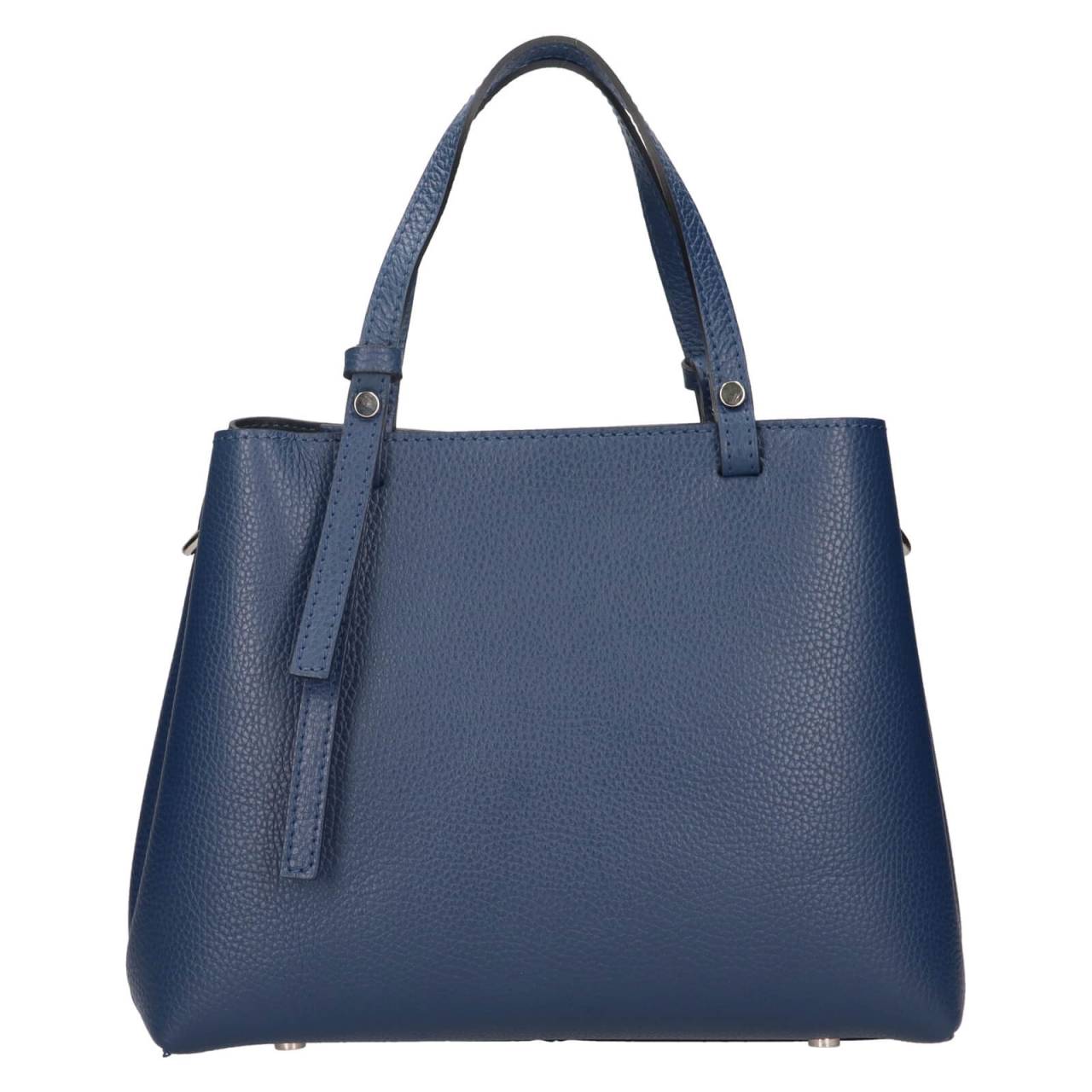Dámska kožená kabelka Italia Gabby - tmavo modrá.