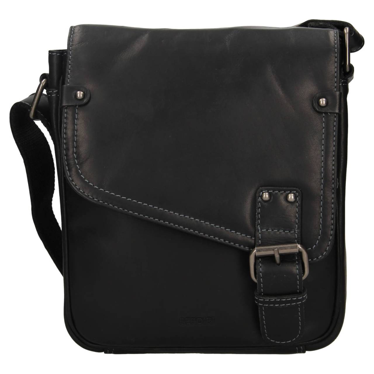 Pánska kožená taška cez rameno Berdiri Mauro - čierna.