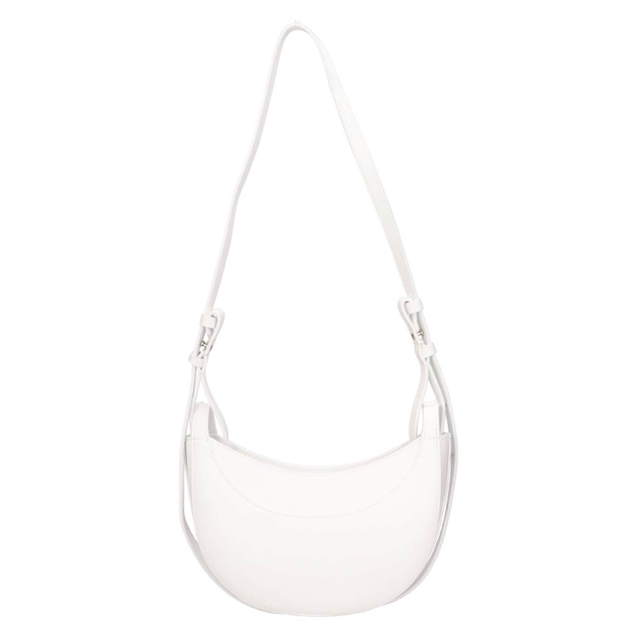 Dámska kožená crossbody kabelka Italia Apolen - biela.