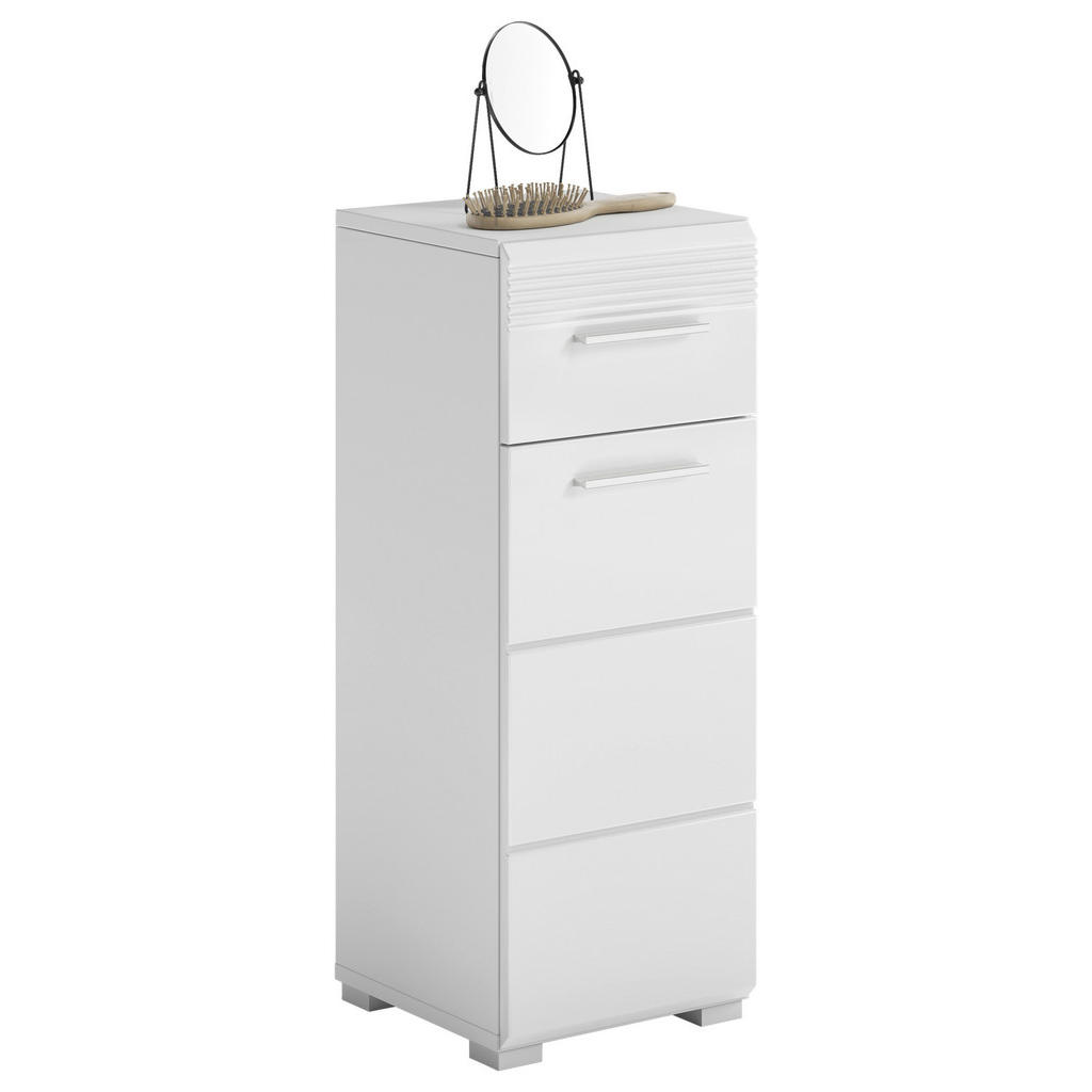 MID.YOU SPODNÁ SKRINKA, biela s vysokým leskom, biela, 30/79/31 cm.