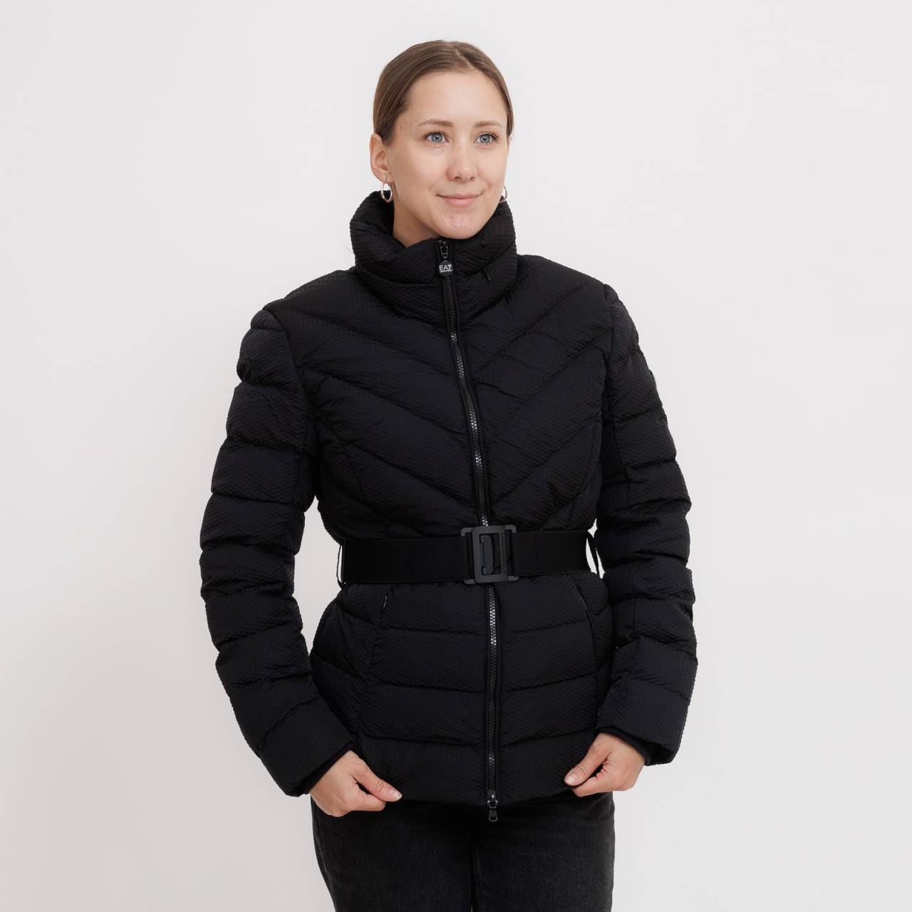 Ea7 emporio armani padding jacket with belt l.