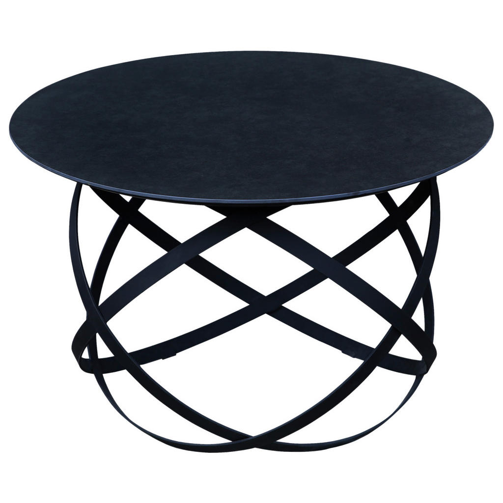 Livetastic KONFERENČNÝ STOLÍK, čierna, kov, keramika, 70/70/45 cm.