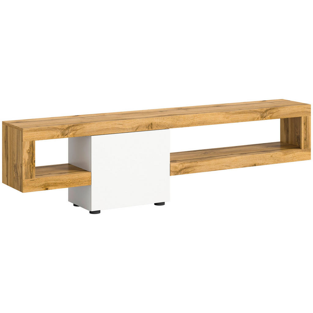 MID.YOU NÍZKA KOMODA, biela, farba duba, 190/51/30 cm.