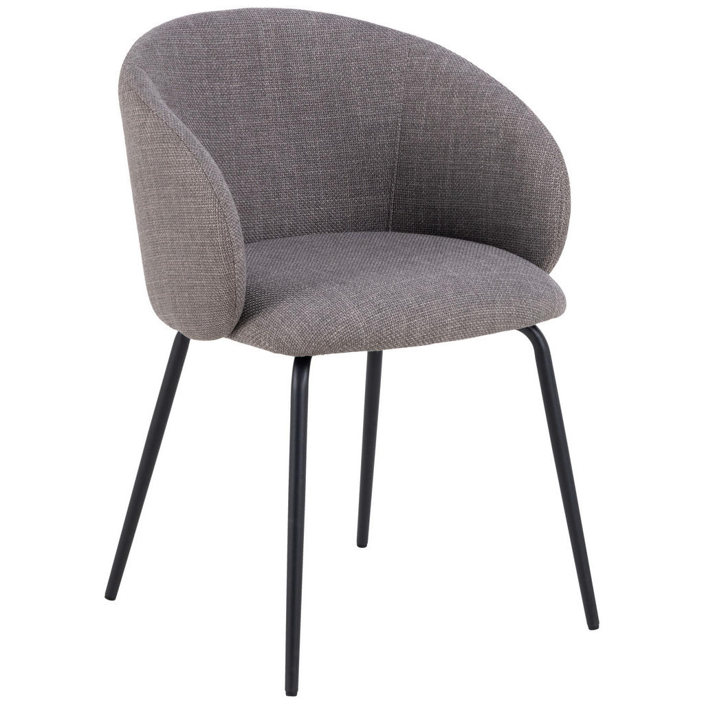 MID.YOU STOLIČKA S PODRÚČKAMI, oceľ, štruktúra, svetlosivá.