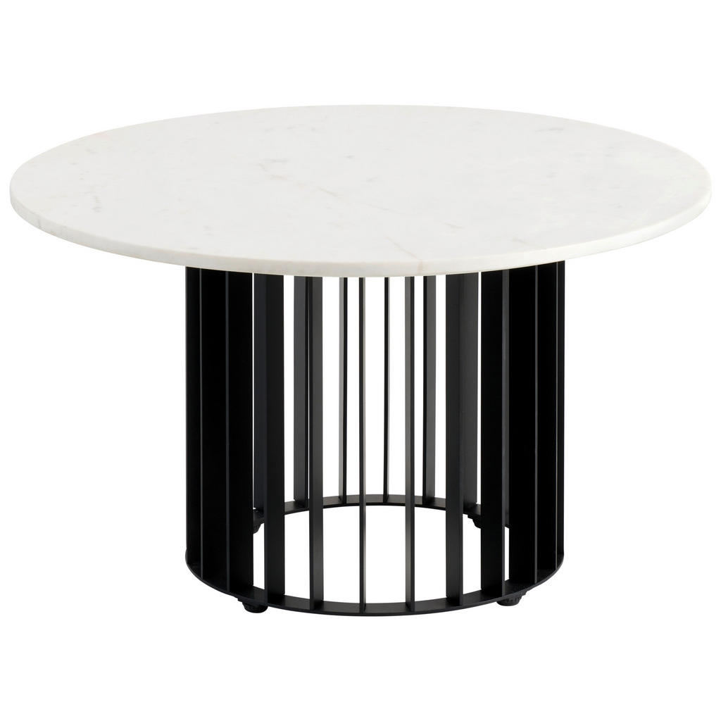 Livetastic KONFERENČNÝ STOLÍK, čierna, biela, kov, kameň, 70/70/40 cm.