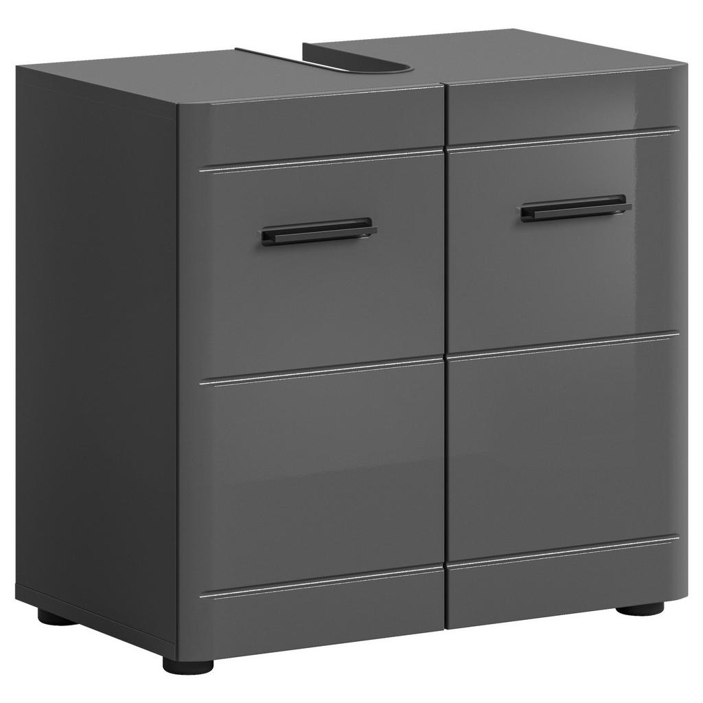 MID.YOU SKRINKA POD UMÝVADLO, sivá farba s vysokým leskom, sivá, 60/56/34 cm.