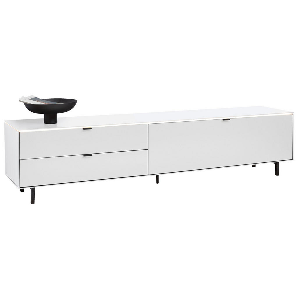 Dieter Knoll NÍZKA KOMODA, dub, biela, 216,8/50,1/46 cm.