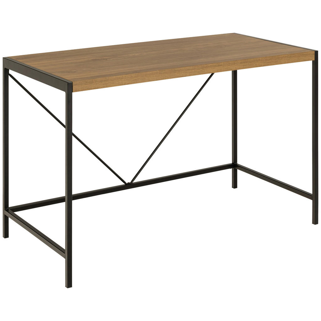 MID.YOU PÍSACÍ STÔL, čierna, farba duba, 120/60/75 cm.