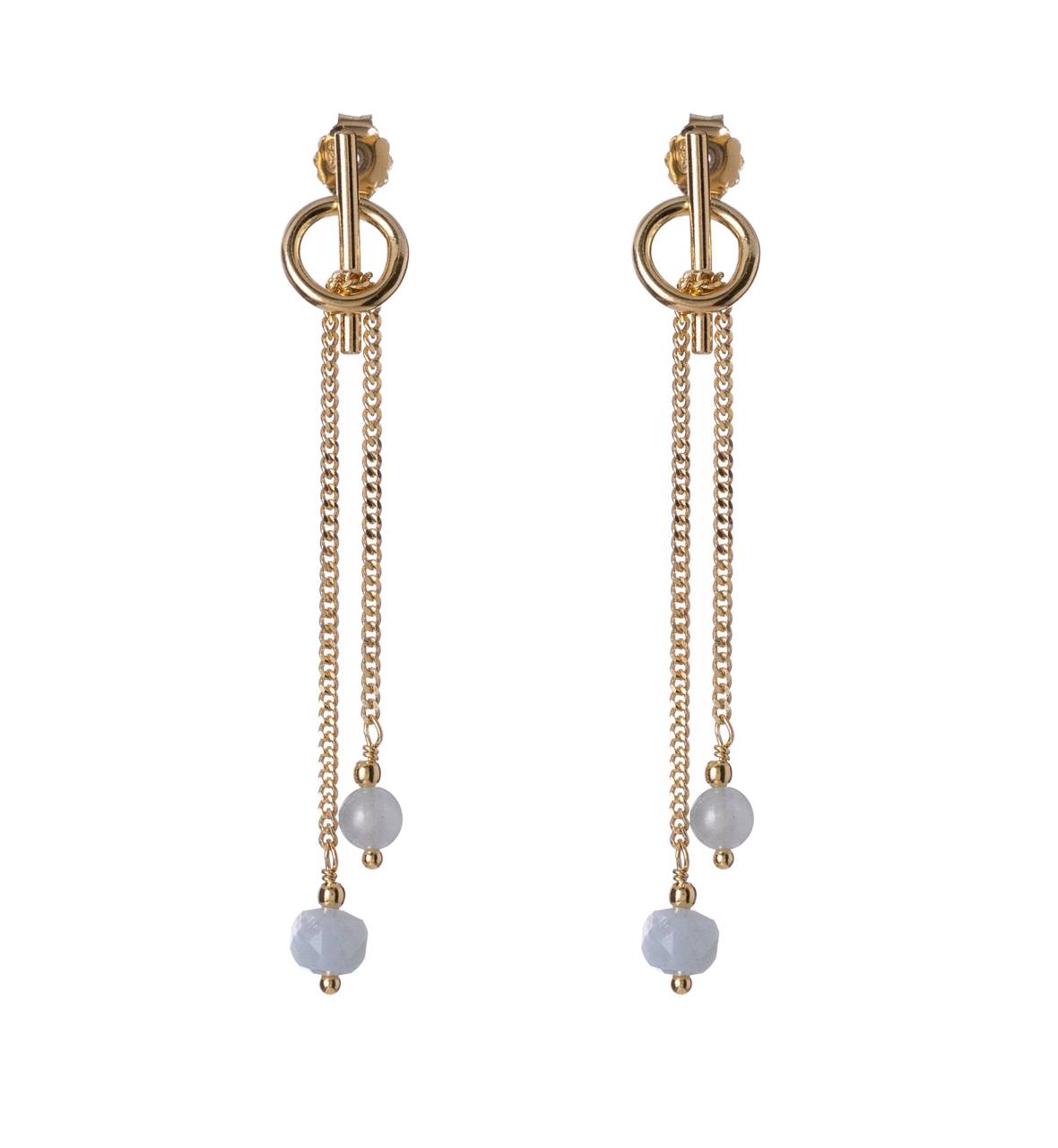 Alisia Pozlátené visiace náušnice s morganitom AL3123.01.073.