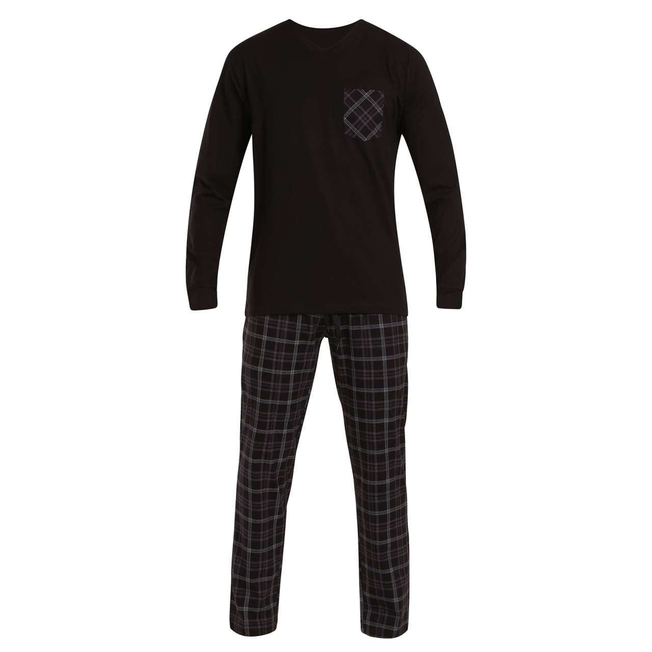 Herren Schlafanzug Nedeto mehrfarbig (NP010) M.
Entdecken Sie die perfekte Kombination aus Komfort und Eleganz mit dem Herrenpyjama von Nedeto.
Hochwertiges Material für perfekten Komfort
Die Pyjamas von Nedeto bestehen aus 100% Baumwolle, die ein angenehmes Gefühl auf der Haut, Weichheit und natürliche Atmungsaktivität garantiert.
Schlichtes und modernes Design, das beeindruckt
Die Herrenpyjamas von Nedeto kombinieren elegante, gedeckte Farben mit stilvollen Details wie einer bunten Tasche oder einem Kordelzug im Bund.
Warum sollten Sie sich für einen Pyjama von Nedeto entscheiden?

100% Baumwolle: Es garantiert Komfort und Qualität.


Elegantes Design: Eine stilvolle Kombination aus gedeckten Farben und modernen Details.


Universell einsetzbar: Ideal zum Schlafen und Faulenzen zu Hause.

Tschechische Dessous Nedeto wird Ihnen passen
Für Nedeto Unterwäsche legen wir unsere Hand ins Feuer, denn sie gehört zu unseren Eigenmarken, daher schenken wir ihr maximale Aufmerksamkeit.
Wie pflegt man den Nedeto Schlafanzug für Männer?
Damit Ihr neuer Pyjama lange in Form bleibt, empfehlen wir Ihnen, die folgenden Hinweise zu beachten.

Wäscherei: Waschen Sie Schlafanzüge bei maximal 40°C, damit sie weich bleiben und ihre Farben behalten.


Trocknen: Nicht im Wäschetrockner trocknen - wir empfehlen, den Pyjama an der Luft trocknen zu lassen.


Bügeln: Falls erforderlich, bei mittlerer Hitze bügeln.

Tip: Werden Sie mit den Tipps in unserem Artikel zum Experten für die Pflege von Dessous und geben Sie Ihren Lieblingsstücken die Pflege, die sie verdienen.