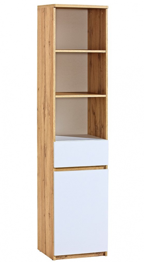 Úzka knižnica liana - biela/dub wotan.

 

Povrch je ľahko umývateľný a bez zápachu.

 

Rozmery úzke knižnice Liana sú 45x195,2x40cm (š, v, h) 

 

Všetok nábytok z kolekcie Liana nájdete nižšie v súvisiacich produktoch.