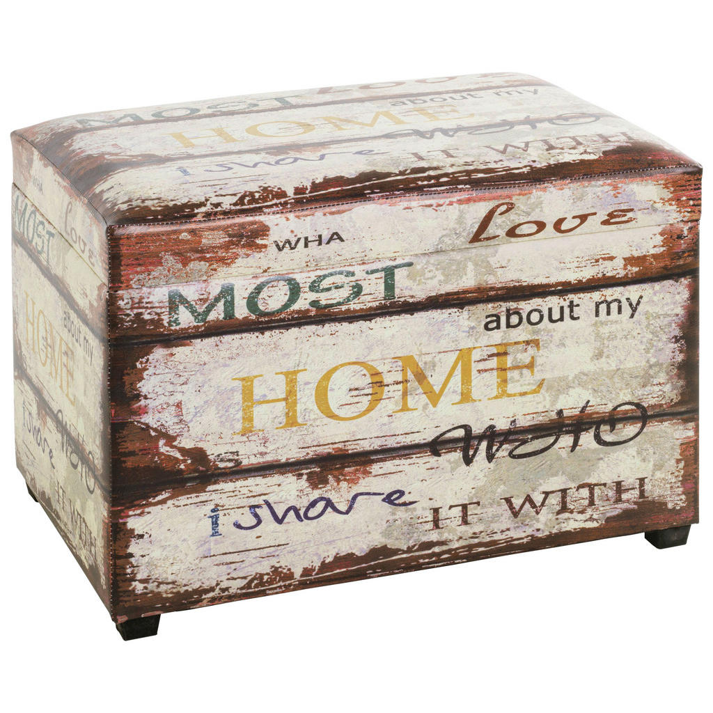 LAVICA S ÚLOŽNÝM PRIESTOROM, textil, kompozitné drevo, 58/42/39 cm.