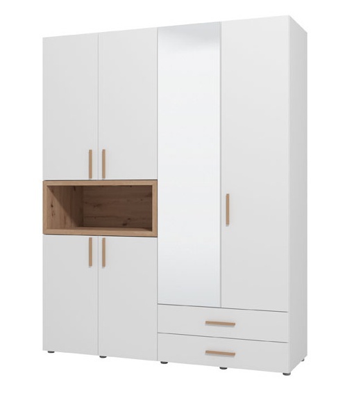 Kombinovaná šatníková skriňa dorcas - biela, dub.

Táto šesťdverová​ šatníková skriňa ponúka veľkorysý úžitkový priestor, ktorý je rozdelený do niekoľkých častí, aby splnil rôzne potreby užívateľov.

Jedným z kľúčových prvkov tejto šatníkovej skrine je zrkadlo, ktoré je integrované do jej konštrukcie.

Konštrukcia je tvorená z drevotriesky s hrúbkou 16 mm, čo zaisťuje pevnosť a stabilitu.

 

 

 

Rozmery šatníkovej skrine Dorcas sú 179x226,5x56,5cm (š, v, h).

 

 

Všetky produkty z kolekcie Dorcas nájdete nižšie v súvisiacom tovare.