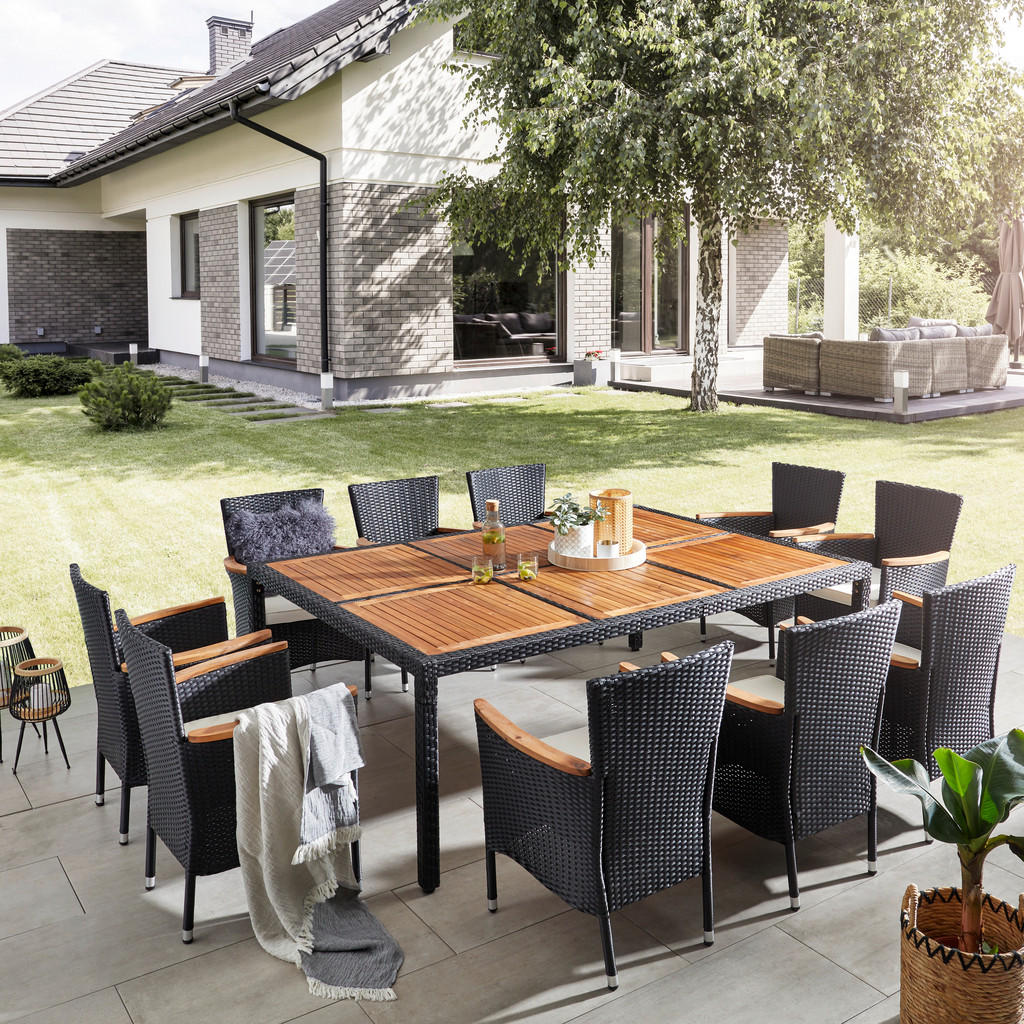 Ambia Garden ZOSTAVA ZÁHRADNÉHO NÁBYTKU drevo, kov, plast, textil.