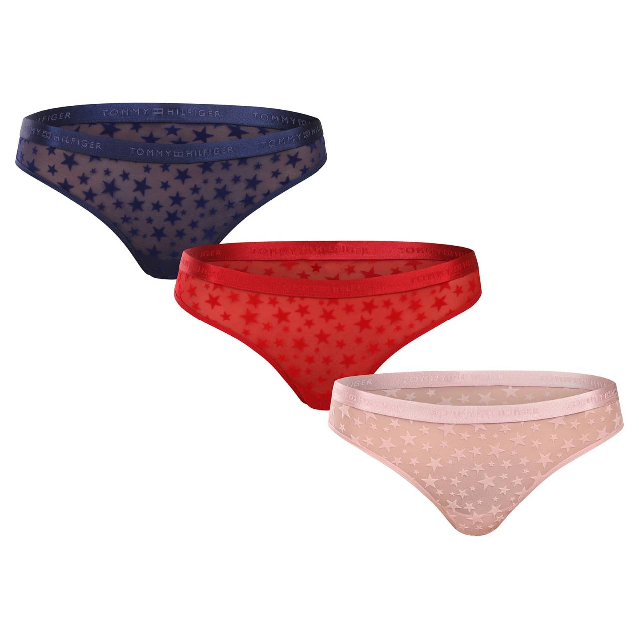 3PACK dámske tangá Tommy Hilfiger viacfarebné (UW0UW06135 0WJ) M.
Doprajte si luxusný pocit každý deň s dámskymi tangami Tommy Hilfiger.
Ľahký a hebký materiál pre maximálne pohodlie
Tanga Tommy Hilfiger sú vyrobené z mäkkého umelého vlákna, ktoré je ľahké, priedušné a príjemné na telo.
Nadčasový štýl s ikonickým podpisom
Tieto tangá vás nadchnú svojím čistým, elegantným a dokonale univerzálnym dizajnom.
Prečo si tangá Tommy Hilfiger zamilujete

Elegantný dizajn s jemnou značkovou gumou.
Mäkký, ľahký a pohodlný materiál.
Perfektný strih, ktorý sa neprejavuje pod oblečením.
Ideálna kombinácia štýlu a pohodlia.

Tommy Hilfiger je značka pre všetky moderné ženy.
Spodná bielizeň Tommy Hilfiger predstavuje dokonalú harmóniu medzi klasickým a moderným vzhľadom.
Ako sa starať o tangá Tommy Hilfiger
Aby vaša obľúbená spodná bielizeň dlho vyzerala ako nová, odporúčame vám dodržiavať tieto zásady starostlivosti.

Pranie: Per pri maximálnej teplote 30 °C, ideálne v ochrannom sáčku.
Sušenie: Nesuš v sušičke – horúci vzduch by mohol poškodiť vlákna a gumu.
Žehlenie: Áno, ale opatrne – na nízku teplotu a ideálne cez ochrannú látku, aby nedošlo k poškodeniu povrchu.

Tip: Vaša obľúbená spodná bielizeň si zaslúži šetrné zaobchádzanie.