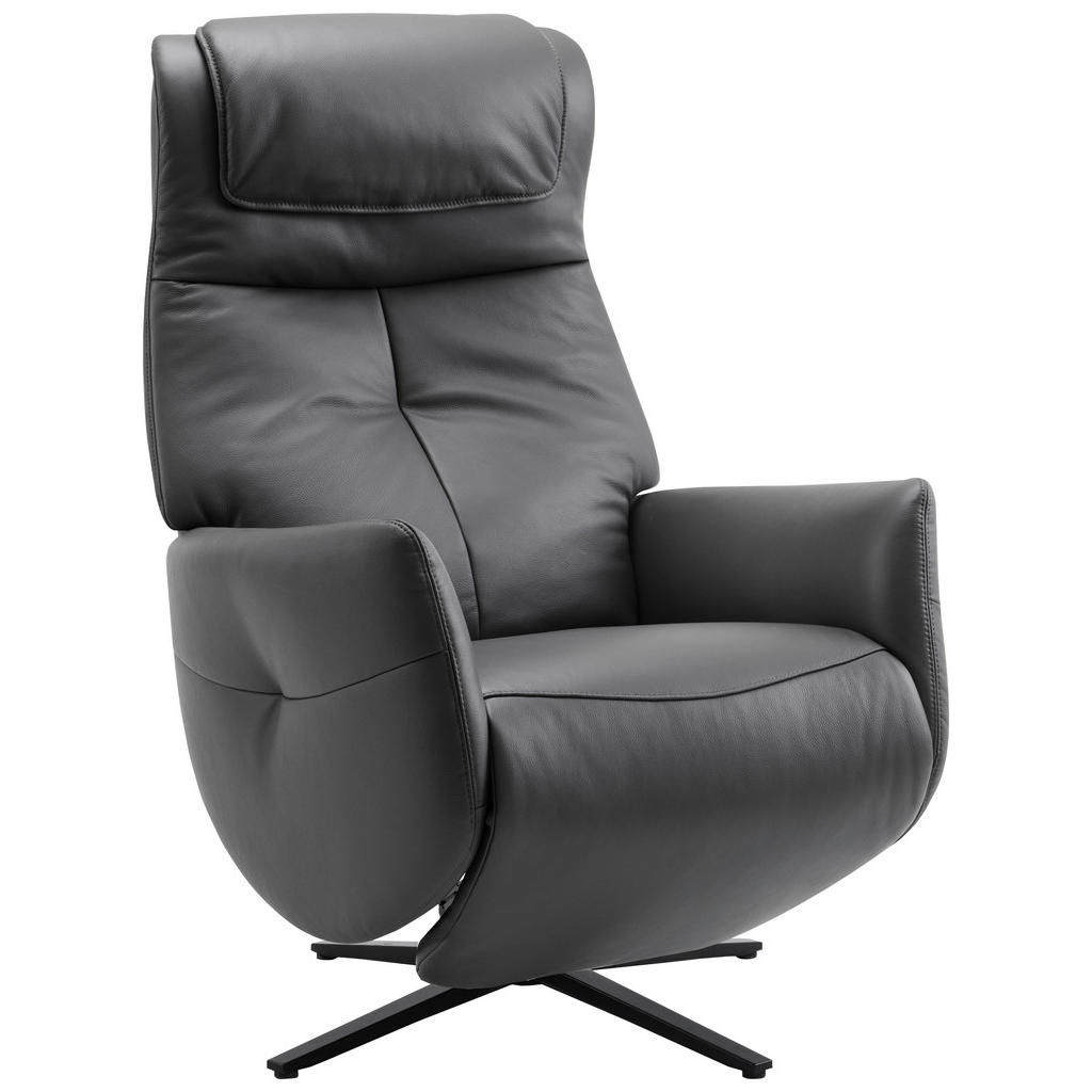 Xora MASÁŽNE KRESLO, kov, textil, koža, čierna, tmavosivá.