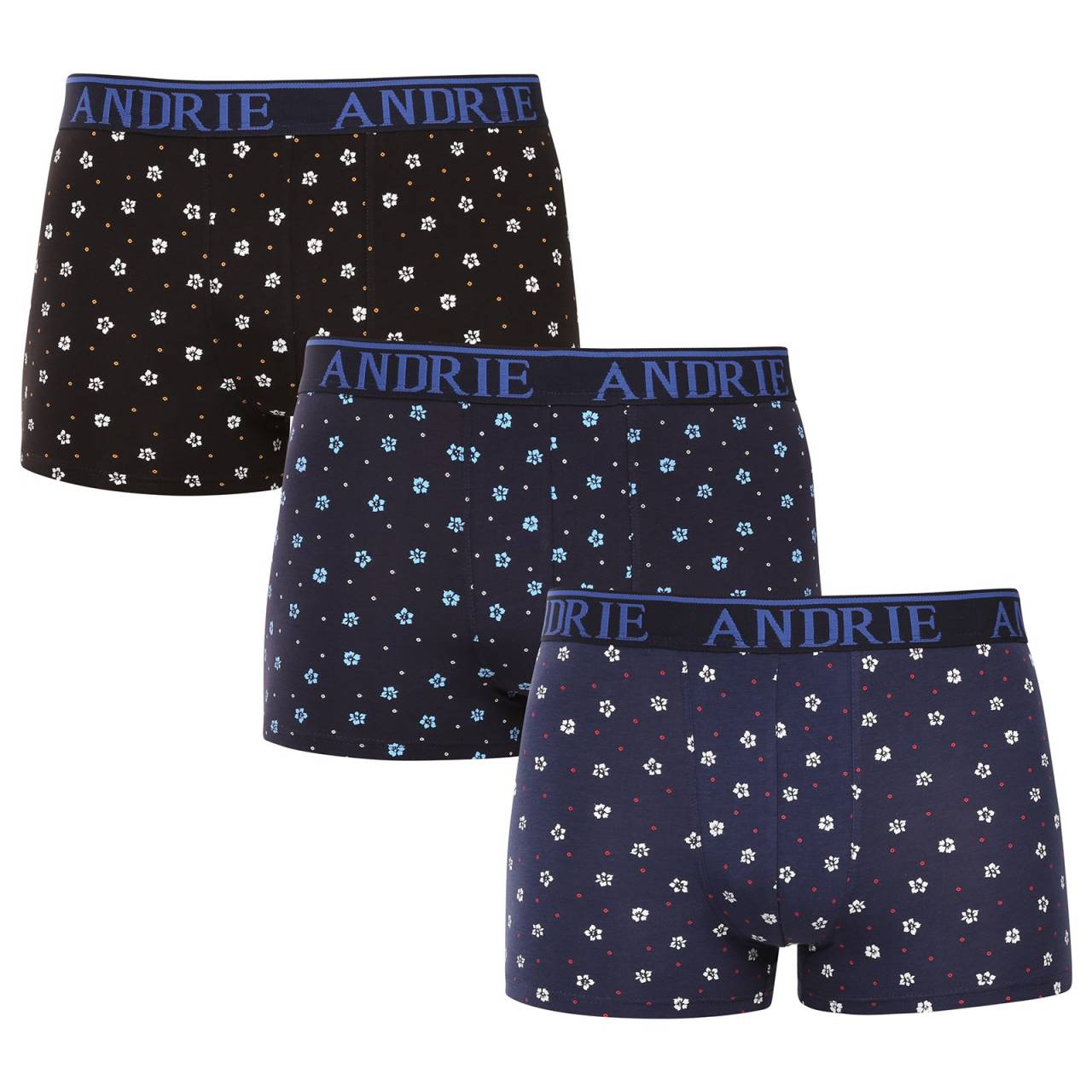 3PACK pánske boxerky Andrie viacfarebné (PS 5710) M, trenky.
Hľadáte spodnú bielizeň, ktorá vám poskytne maximálne pohodlie, kvalitné spracovanie a zároveň vás nesklame ani svojim vzhľadom?
Kvalitný materiál, ktorý sa dobre nosí
Boxerky sú vyrobené z príjemnej zmesi bavlny s prímesou elastanu.
Moderný dizajn a klasický štýl
Boxerky majú pohodlný strih s dlhšími nohavičkami, ktoré oceníš pri každodennom nosení aj pri dlhšom sedení – nehrozí vyhrnutie ani odieranie.
Prečo vyskúšať boxerky Andrie

Pohodlný strih s dlhšími nohavičkami: Skvele sedia a držia tvar po celý deň bez zhrňovania.
Štýlový dizajn: Hravé, ale vkusné prevedenie, ktoré vám dodá šmrnc.
Kvalitný materiál: Kombinácia bavlny a elastanu pre ideálny pomer mäkkosti a pružnosti.

Andrie ponúka české spodné prádlo pre mužov, ktorí vedia, čo chcú
Pánske trenky Andrie vynikajú príjemnými materiálmi aj kvalitou spracovania.
Ako sa starať o pánske boxerky Andrie
Aby ti boxerky vydržali dlho v skvelom stave, odporúčame dodržiavať nasledujúce pokyny na údržbu.

Pranie: Boxerky odporúčame prať pri maximálnej teplote 40 °C.
Sušenie: Sušenie v sušičke sa neodporúča – vysoké teploty môžu poškodiť elastické vlákna a spôsobiť srážanie tkaniny.
Žehlenie: V prípade potreby môžete boxerky žehliť na nižšej teplote vhodnej pre bavlnu.

Tip: Staňte sa odborníkom na údržbu spodnej bielizne vďaka tipom v našom článku a doprajte svojim obľúbeným kúskom starostlivosť, ktorú si zaslúžia.