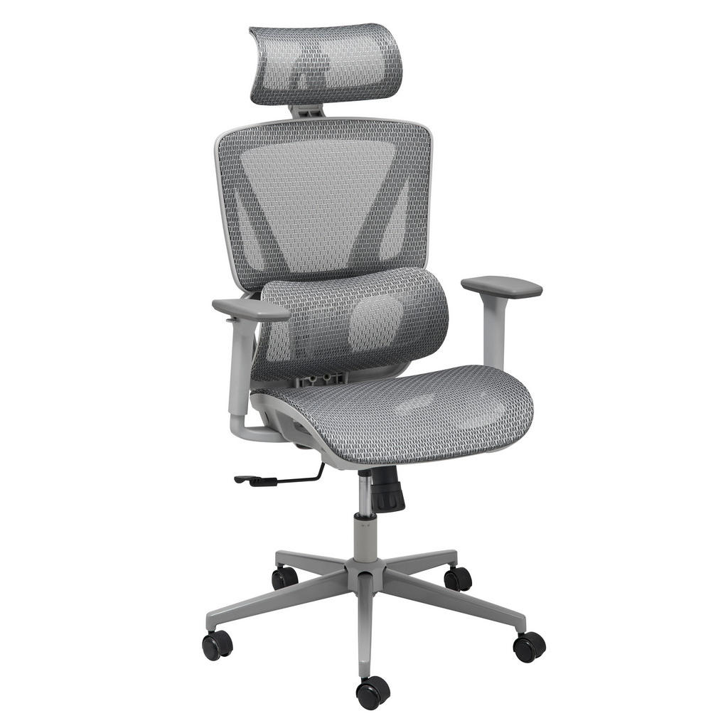 MID.YOU OTOČNÁ STOLIČKA, sieťovina, sivá.