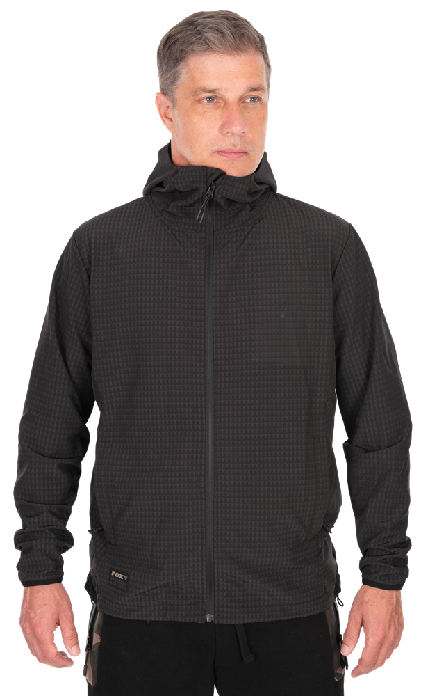 Fox bunda black premium mid layer jacket - xl.