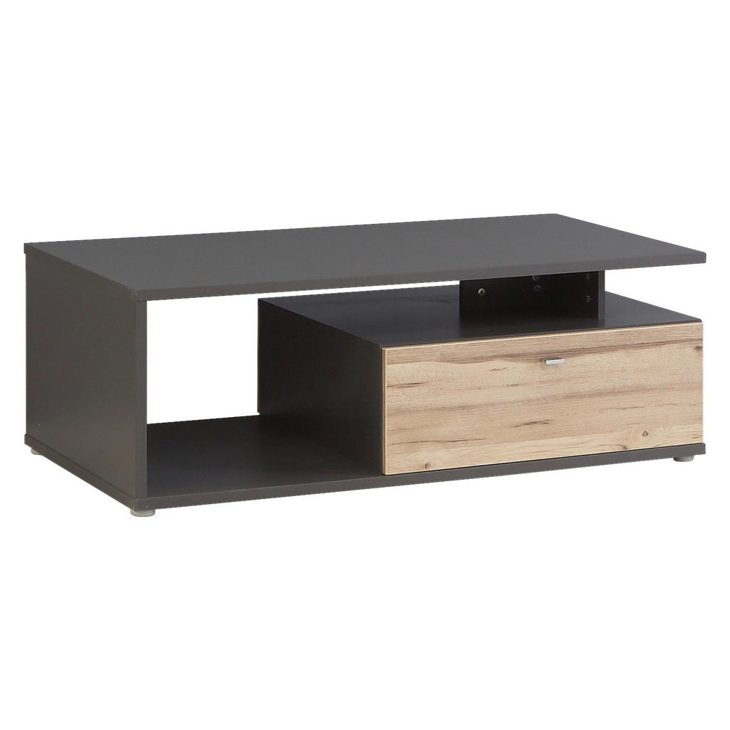 MID.YOU KONFERENČNÝ STOLÍK, farba duba, tmavosivá, kov, plast, kompozitné drevo, 120/59/40 cm.