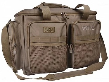 Spro strategy taška karki carryall medium.
 Špecifikácia: •Univerzálna prepravná taška v strednej veľkosti •Priestranná hlavná komora •Dve bočné vonkajšie vrecká so sieťovými vreckami •Dve predné vonkajšie vrecká so sieťovými vreckami a elastickými držiakmi •Dvojité zipsy s pohodlným šnúrkovým držiakom zakončeným svorkou •Materiál polyester 600D vo farbe hnedej khaki •Nastaviteľný ramenný popruh s mäkkou podšívkou •Dvojitá rukoväť s mäkkou podšívkou