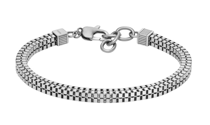 Fossil Moderný oceľový náramok pre mužov JOF01020040.