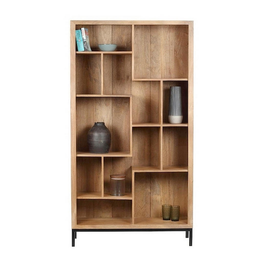 Livetastic REGÁL, prírodná farba, mangové drevo, 100/186/36 cm.