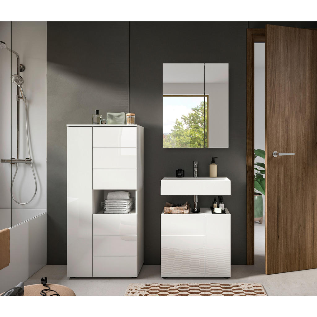 MID.YOU KÚPEĽŇA biela s vysokým leskom.