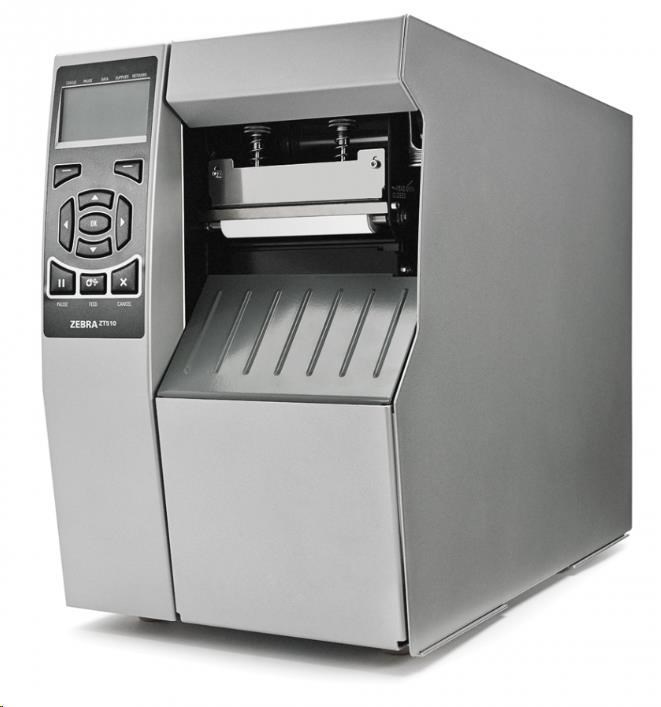 Zebra ZT510 ZT51043-T0EC000Z label printer, 12 dots/mm (300 dpi), disp., ZPL, ZPLII, USB, RS232, BT, Ethernet, Wi-Fi.