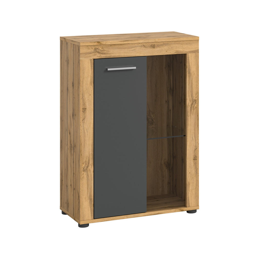 MID.YOU VITRÍNA, antracitová, 86/60/35 cm.