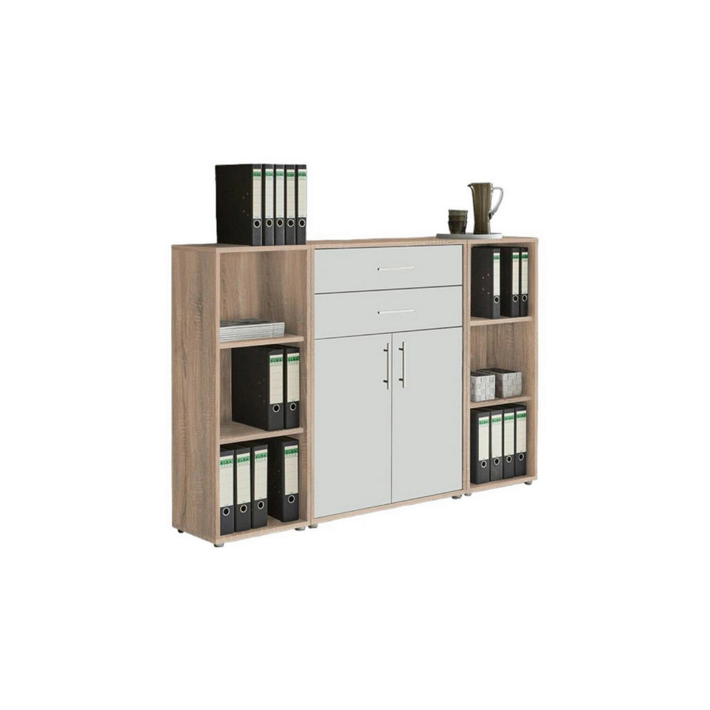 MID.YOU SKRINKA NA DOKUMENTY, biela, dub sonoma, 172,6/113,6/33 cm.