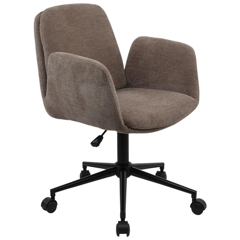 MID.YOU OTOČNÁ STOLIČKA, tkaná textília, hnedá.