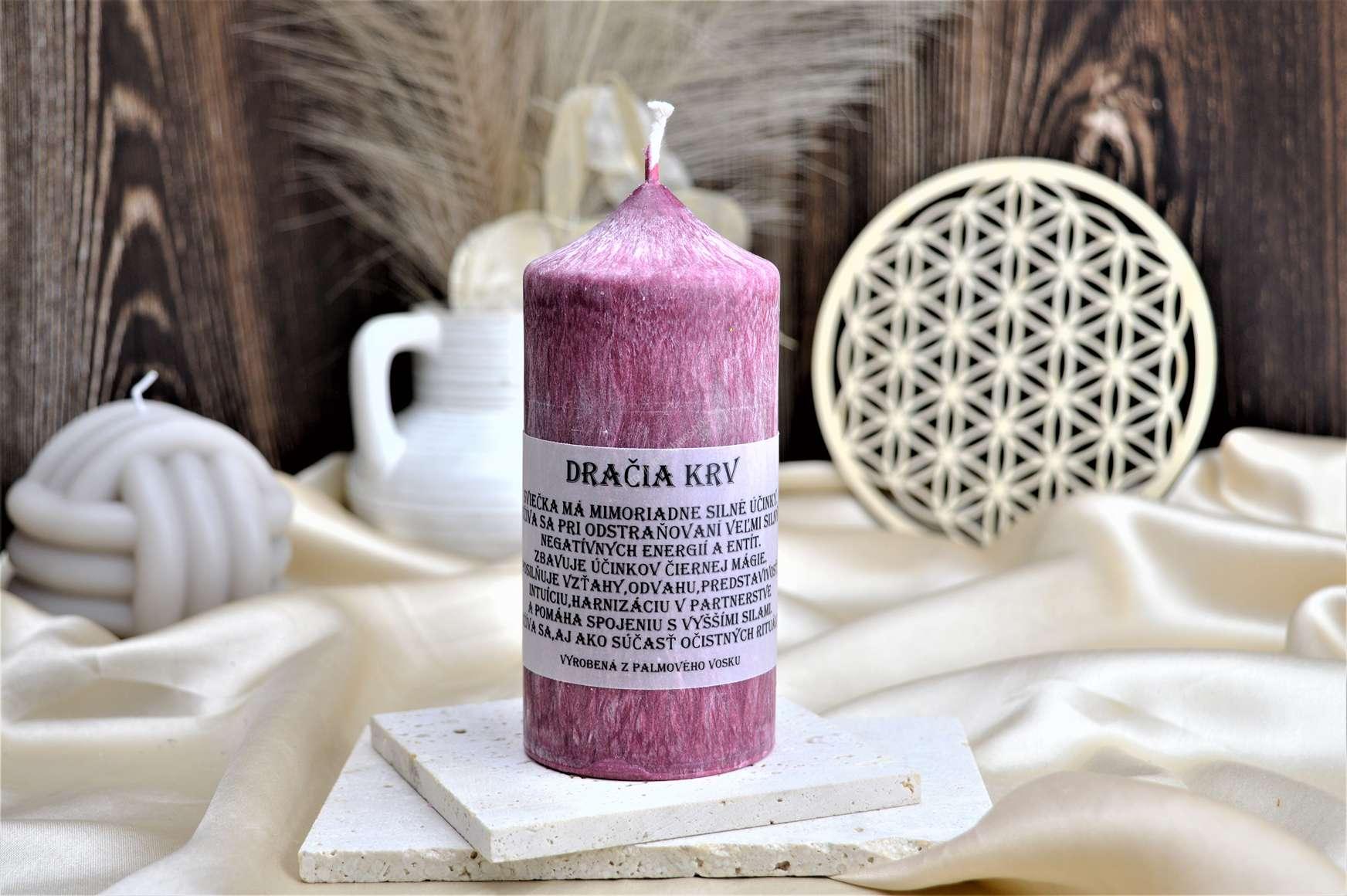sviečka DRAČIA KRV - Odstránenie veľmi silných Negatívnych Energií, Entít a Čiernej Mágie Sviečka má mimoriadne silné účinky.

Do sviečky je pridaný veľmi kvalitný prášok dračej krvi priamo z Indie. 