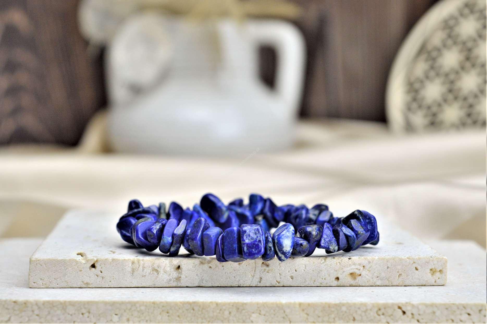 Náramok sekaný LAPIS LAZULI- Múdrosť, Intuícia, Psychická Rovnováha, Sebavedomie, Vizualizácia - M-17cm Afirmácia: Neustále som pod Božským vedením a ochranou.

Lapis lazuli – Dodáva sebavedomie, prebúdza vodcovského ducha a pomáha nám vidieť situácie z nadhľadu. Pomáha pri poruchách koncentrácií, rozširuje duchovné poznanie, intuíciu, pomáha nám prejsť od nevedomiu k vedomiu.