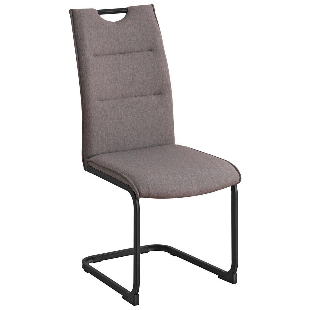 Carryhome STOLIČKA S PRUŽNÝM PODNOŽÍM, tkaná textília, sivá, čierna.