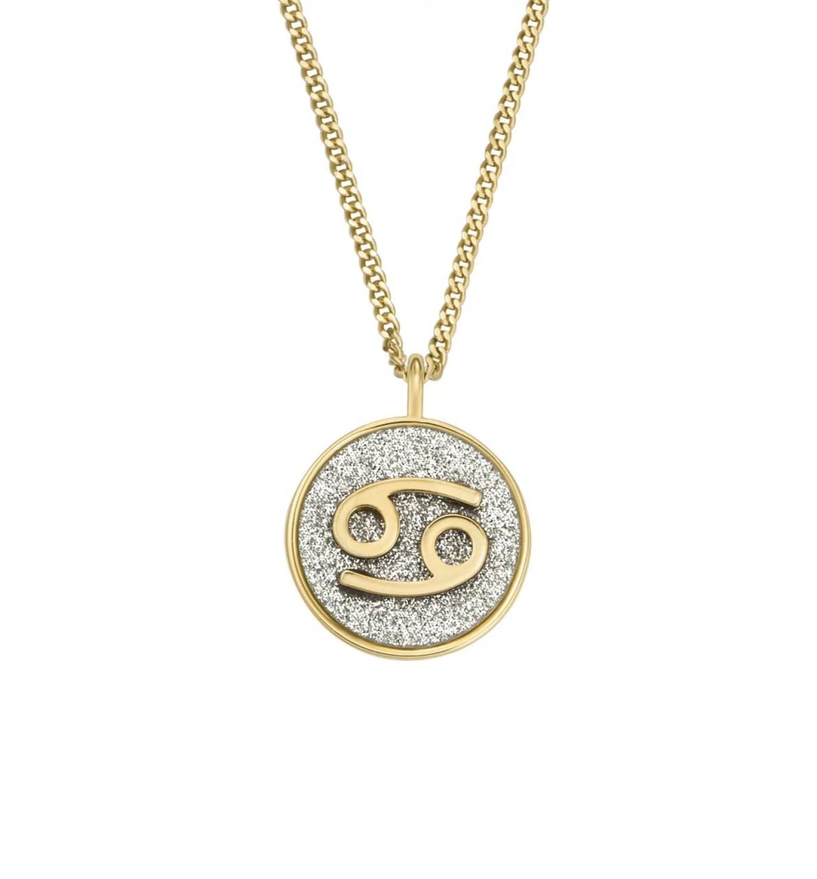 Fossil Pozlátený náhrdelník znamenia Rak JOA00949710.