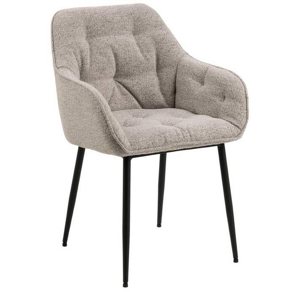 MID.YOU STOLIČKA S PODRÚČKAMI, buklé, béžová.