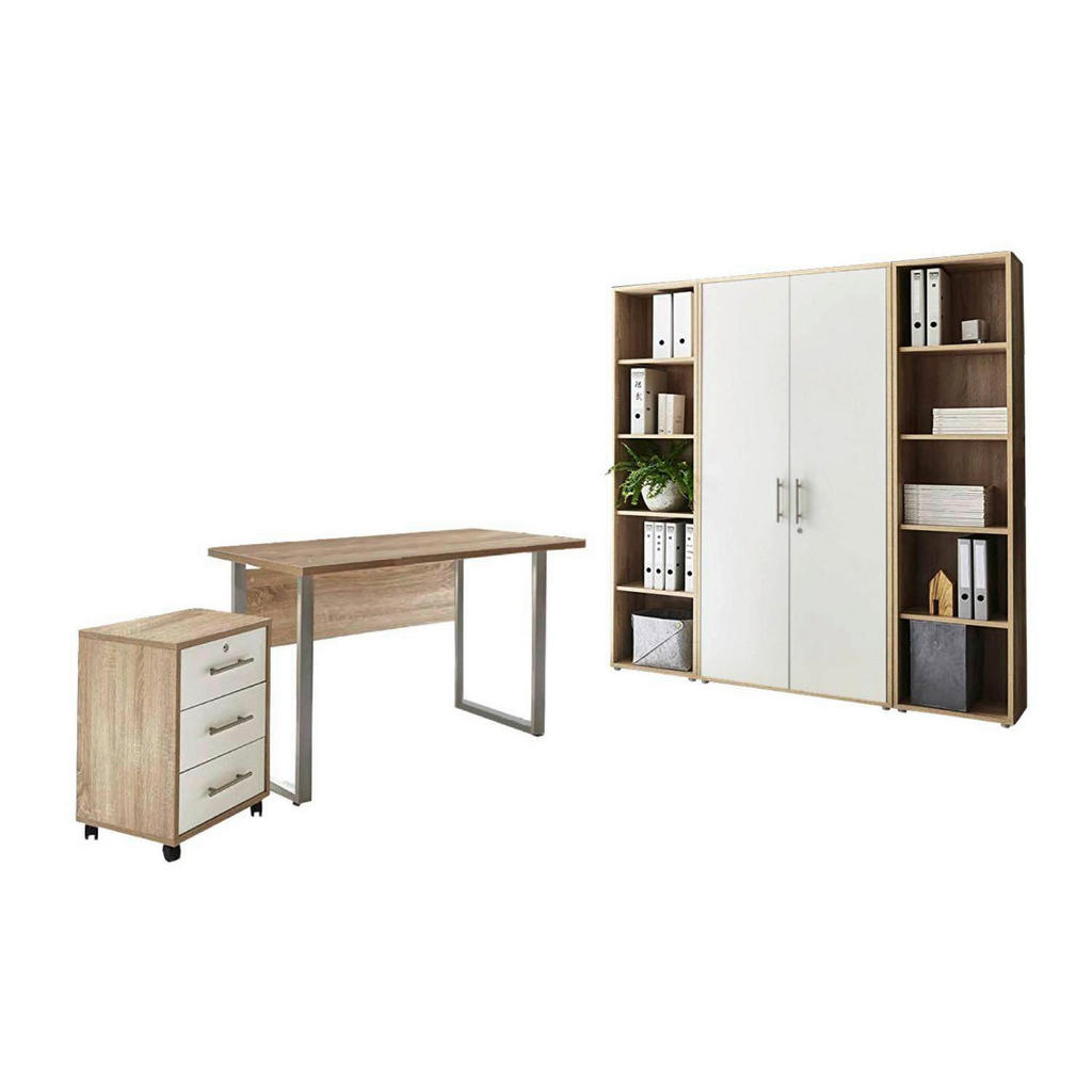 MID.YOU KANCELÁRIA, biela, dub sonoma,.