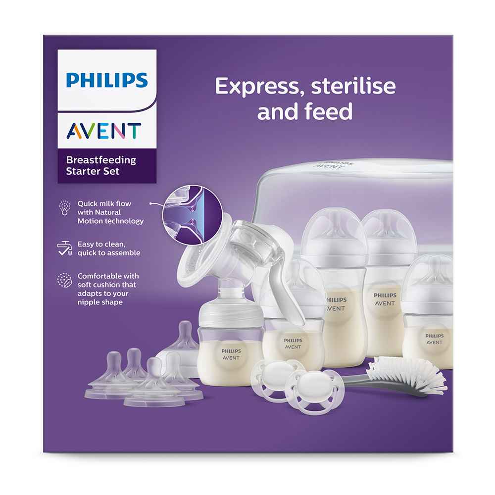 Philips AVENT Sada na dojčenie Natural Response s manuálnou odsávačkou a sterilizátorom do MW.