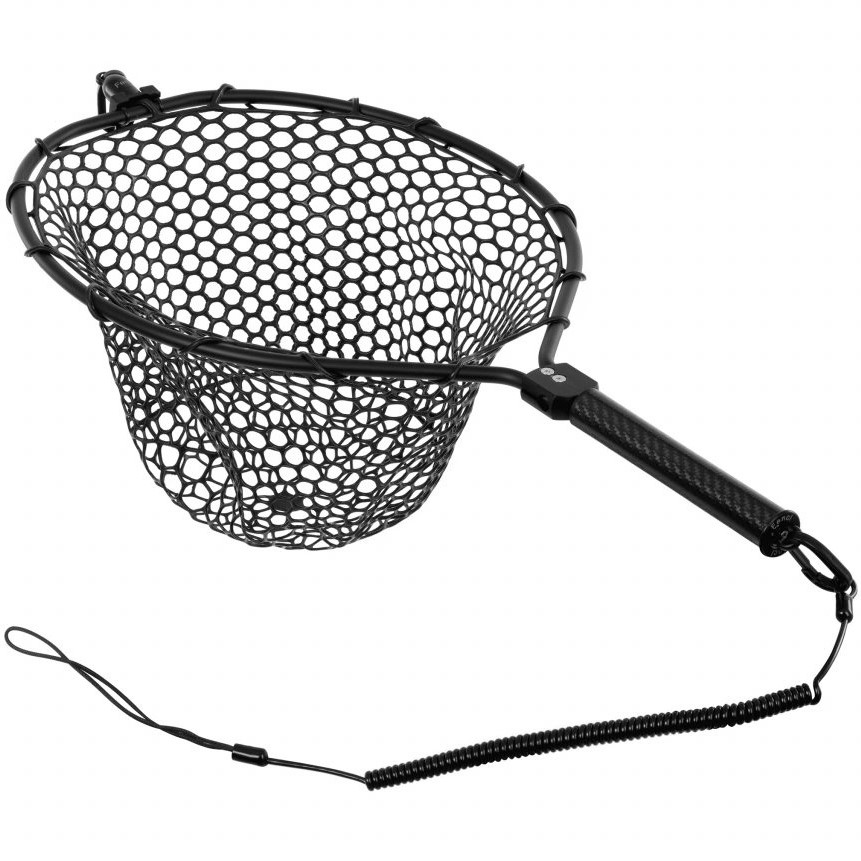 Fencl muškársky podberák king l karbón so silikónovou sieťou magnetický držiak a poistné lanko 49x39 cm.
 •Otočný magnet o 90 stupňov, ktorý slúži na komfortné odňatie v momente záberu za rukoväť.
 Podberáková hlava 
 •Čierny, elegantný rám krásne dopĺňa vzhľad celého podberáka.
 Karbón rukoväť podberáka 
 •Dodáva rukoväte moderný minimalistický dizajn.
 Kovový stred a univerzálny rybársky závit 
 •Kovový stred podberáka a mosadzný univerzálny rybársky závit, ktorý je kompatibilný so všetkými podberákovými tyčami.
   
 Rozmery: •Typ siete: Pogumovaná •Rozmer rámu: 39x49 cm •Hĺbka siete: 35 cm