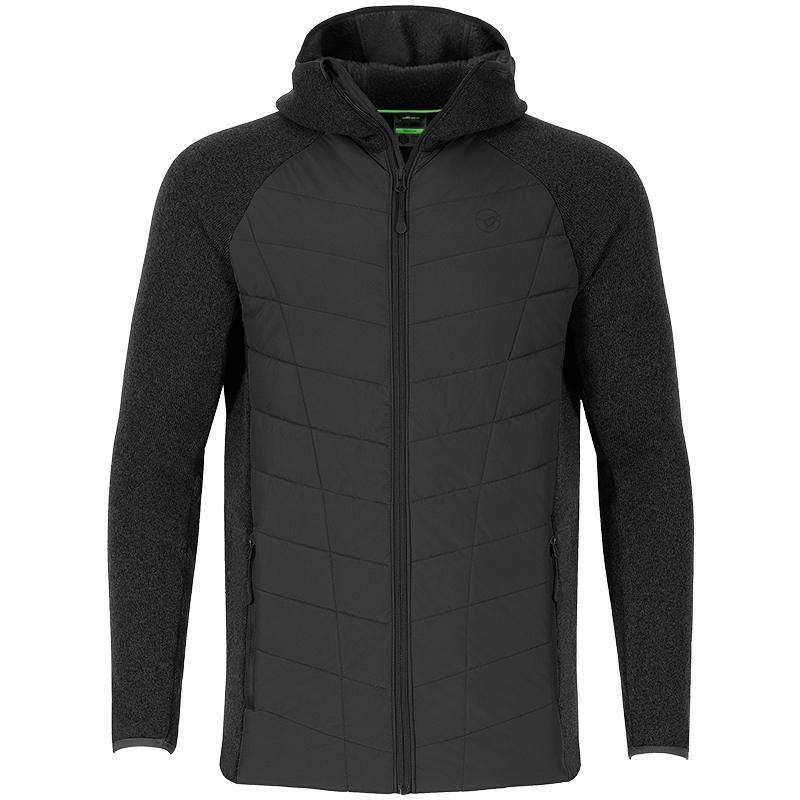 Korda bunda hybrid jacket charcoal - xl.
 Časť trupu v štýle puffer nielen udrží vaše telo v teple, ale je tiež neuveriteľne pohodlná na nosenie a nebude vás obmedzovať v pohybe vďaka hi-tech materiálom použitým na jej výrobu.
 Stredná časť je tiež vetruvzdorná, tak aby vás udržala v teple pri akýchkoľvek poveternostných podmienkach.
 Priliehavá fleecová kapucňa a vysoký zips je možné zapnúť až ku krku, tak aby sa do bundy nedostal studený vzduch.
 Hybridná bunda je k dispozícii v olivovo zelenej alebo šedej farbe a vo veľkostiach od S po XXXL.
 Kľúčové vlastnosti: •Spojenie Polar Fleece a Puffer Jacket •Kompletná všestranná bunda •Ideálne pre nahadzovanie a kŕmenie raketou v chladných podmienkach •Mimoriadne pohodlná a teplá •Minimálne obmedzenie pohybu •Priliehavá fleecová kapucňa a vysoký zips ku krku •Vrecká podšité fleecom •Vysoko kvalitné zipsy •Dostupné v olivovo zelenej, alebo šedej farbe