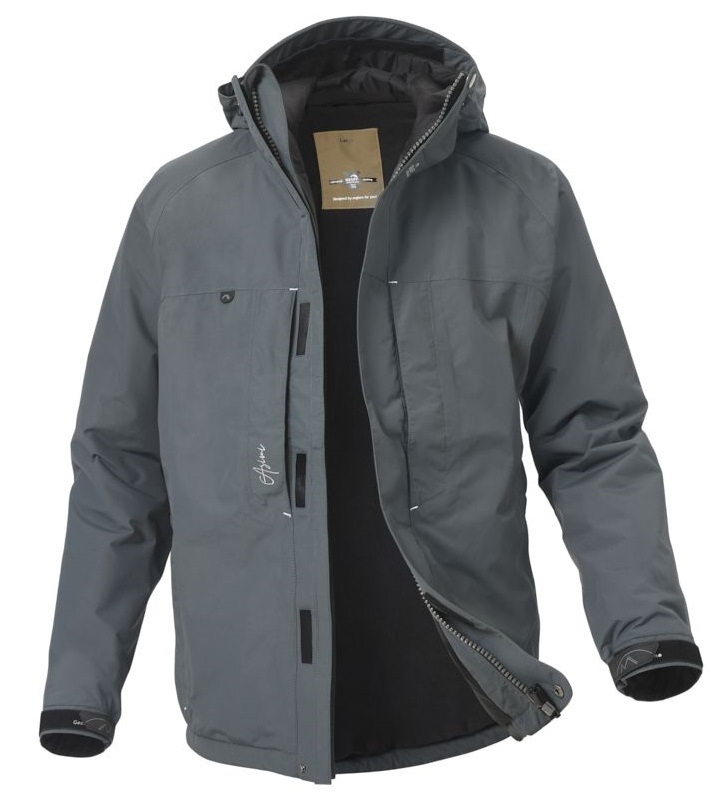 Geoff anderson bunda barbarus asim tmavo šedá - veľkosť xxxl.
 Dve skryté vertikálne predné vrecká umiestnené vo výške hrudníka sú veľmi praktické a určené pre veci ktoré chcete mať vždy po ruke no zároveň dobre chránené.
 Vynikajúca hydroizolačná, priedušnosť a odrazové schopnosti tepla.
 Dôvody ku kúpe Bunda Geoff Anderson - Barbarus Asimi tmavo šedá: 100% Vetru odolné a vodotesné Priedušné - paropriepustné Teplá a príjemná vnútorná zateplená vložka Skryté zipsy Pevné a odolné YKK® zipsy Nastavenie pásu Krúžok na príslušenstvo „D-Ring“ (chrbát) Priestranné vertikálne vrecká na hrudníku Systém na popruhy s Velcro® Certifikovaná membrána EKO-TEX Čiastočne vyrobená z recyklovaného polyesteru Navrhnutá v Dánsku Bunda Geoff Anderson - Barbarus Asimi tmavo šedá - použitie Bunda Geoff Anderson - Barbarus Asimi je určená pre všetky outdoorové aktivity s garanciou 100% vetru odolnosti a nepremokavosti.
 O značke Geoff Anderson Chcete vždy najvyššiu kvalitu?